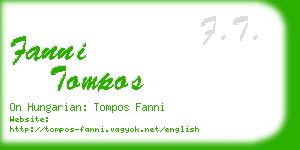 fanni tompos business card